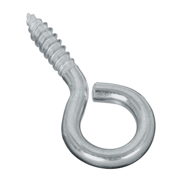 National Hardware 0.26 in. D X 2-5/8 in. L Zinc-Plated Steel Screw Eye 115 lb. cap. 2 pk N185-991 - main